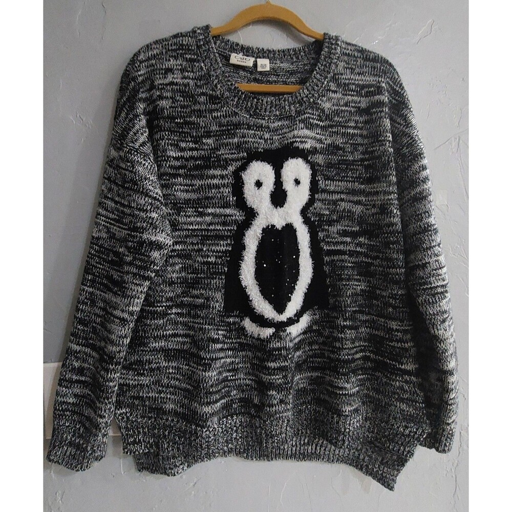 Cato Women Sweater 18/20,acrylic, Polyester Super Soft,Penguin Print Front,22 In